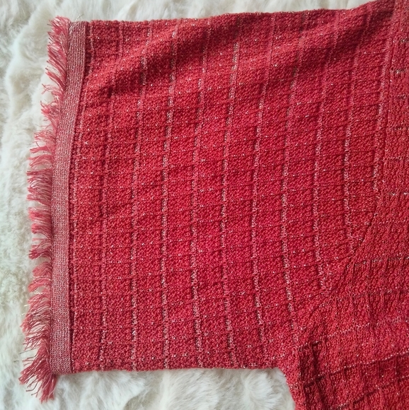 ZARA Metallic Woven Orange Top - Picture 4 of 9